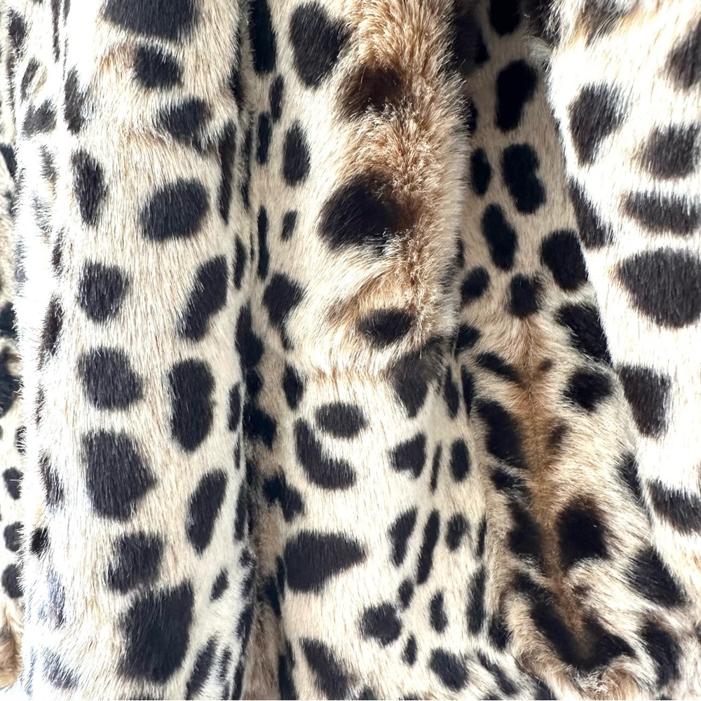 Gallery Animal Print Leopard Faux Fur Teddy Coat - Picture 7 of 9